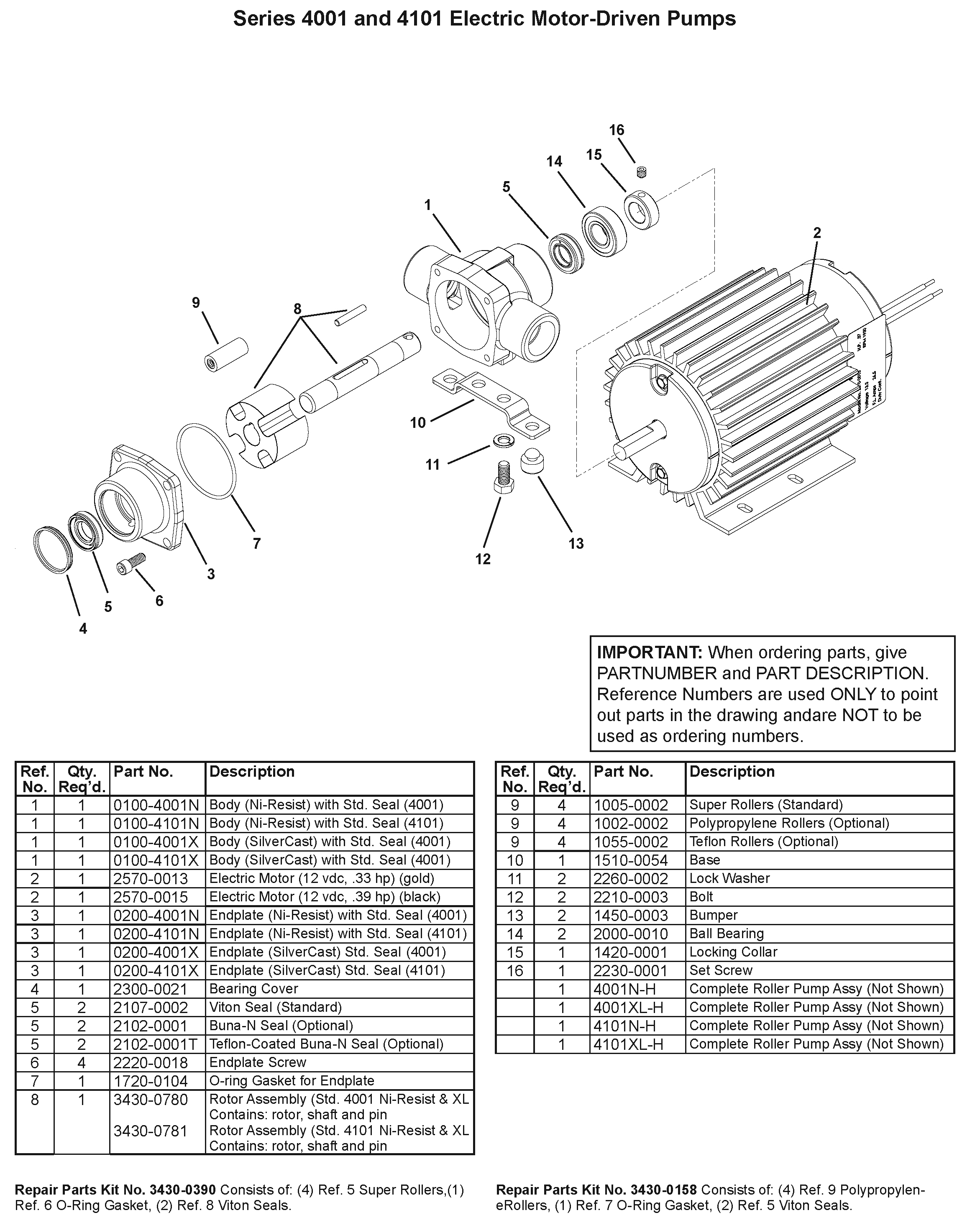 4101N-EH Part Breakdown
